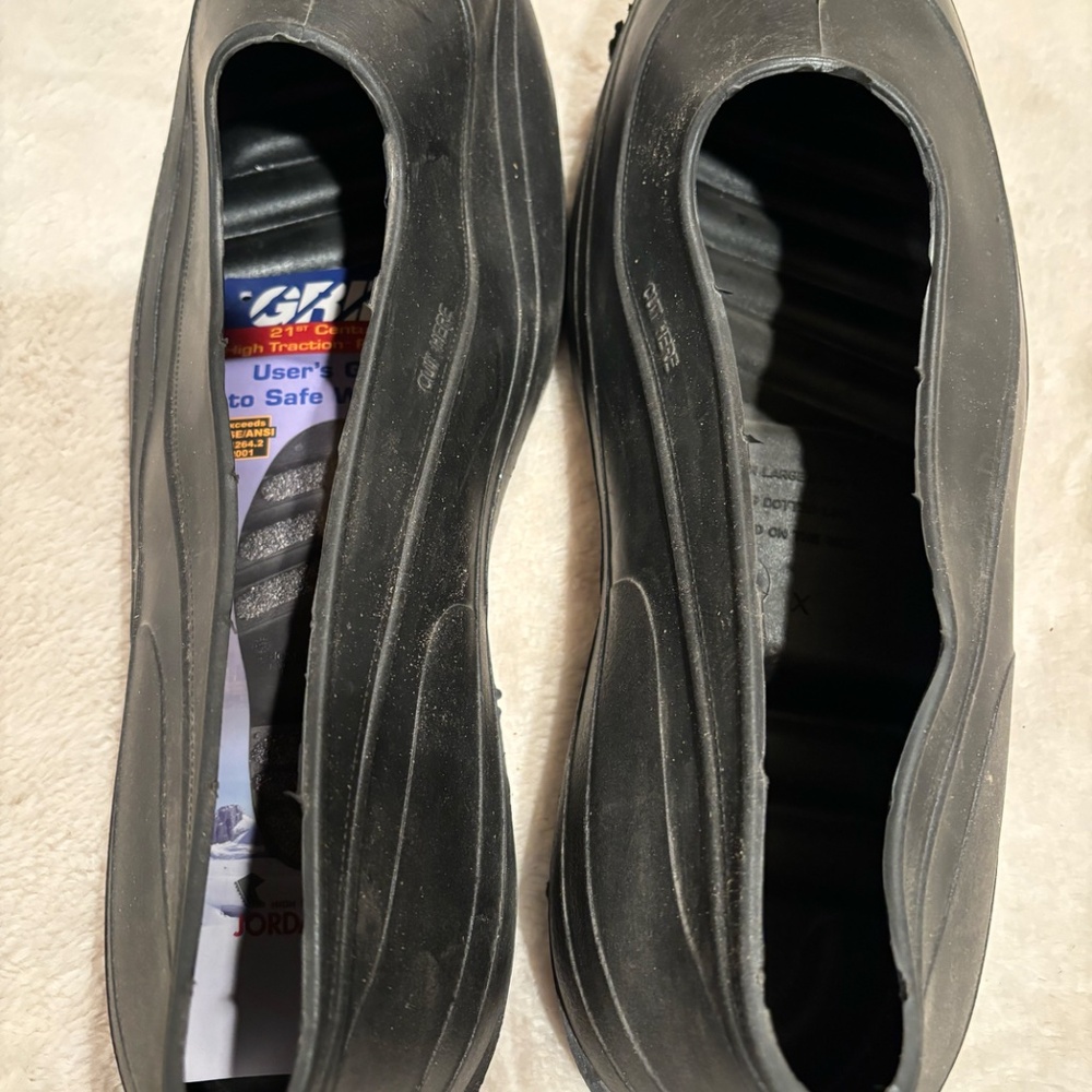 David Jordan "Grips" Winter Walking/Working Gridded Over Shoes XXL Black Rubber